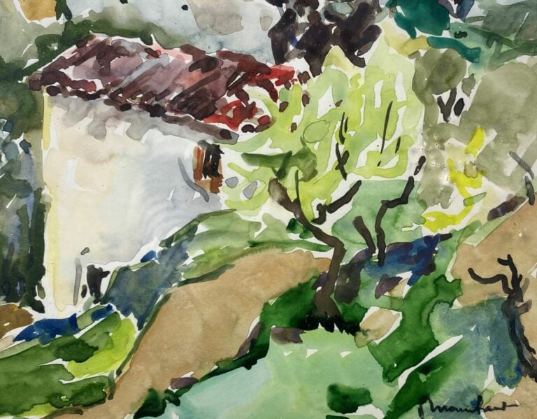 Robert MAUCHANT (1893-1970) - Bouquet de fleurs - Aquarelle signée en bas à dro…