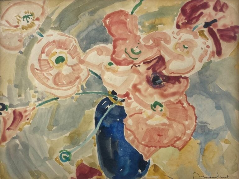 Robert MAUCHANT (1893-1970) - Bouquet de fleurs - Aquarelle signée en bas à dro…