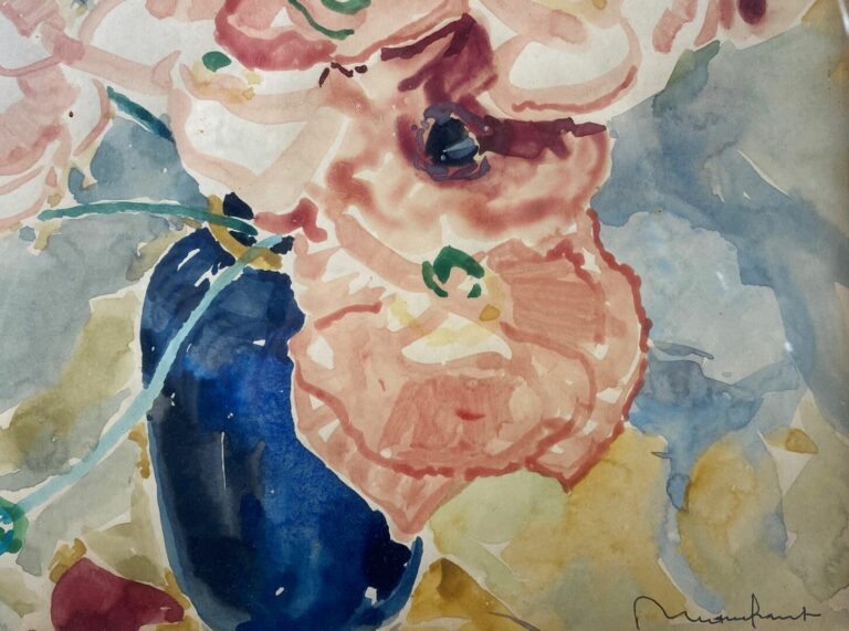 Robert MAUCHANT (1893-1970) - Bouquet de fleurs - Aquarelle signée en bas à dro…