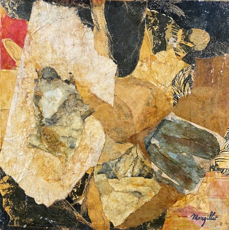 Janine MONGILLAT (1929-2002) - Composition - Deux collages sur carton, signés e…