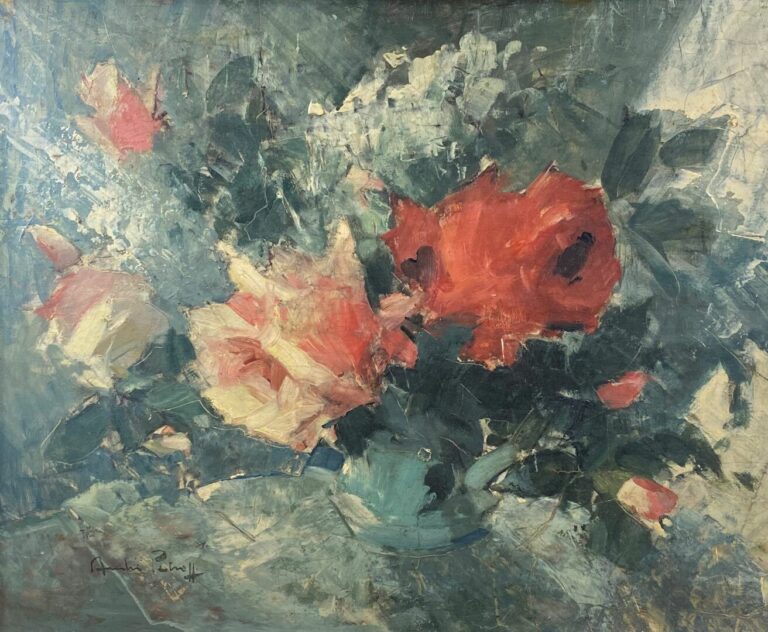 André PETROFF (1894-1975) - Bouquet - Huile sur panneau - Signé en bas à gauche…