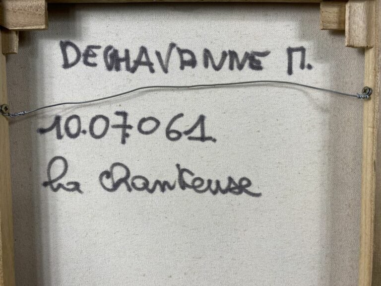 DECHAVANNE M / FAUVE (XXe) - La chanteuse - Huile sur toile - Signée en bas à g…