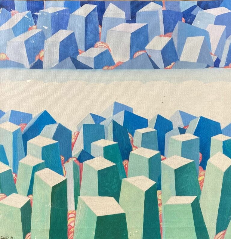 Calisto GRITTI (1937) - Propettive - Huile sur toile, signée en bas à gauche -…