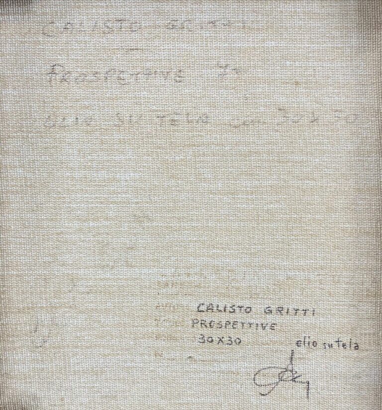Calisto GRITTI (1937) - Propettive - Huile sur toile, signée en bas à gauche -…