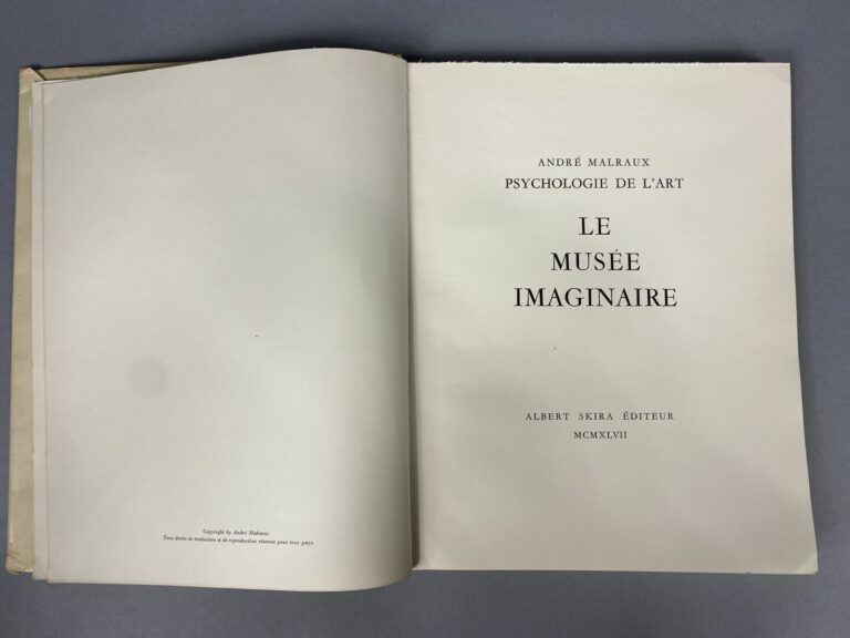 André MALRAUX - Psychologie de l'art, trois volumes : I. Le Musée imaginaire. I…