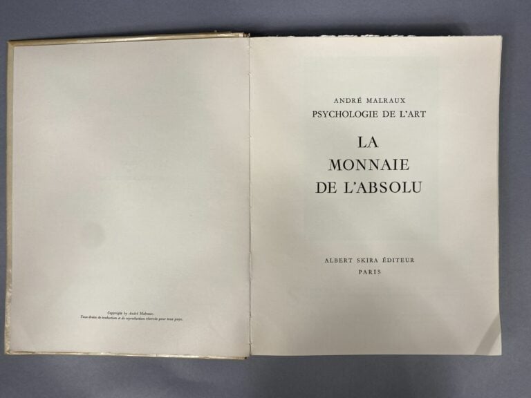 André MALRAUX - Psychologie de l'art, trois volumes : I. Le Musée imaginaire. I…