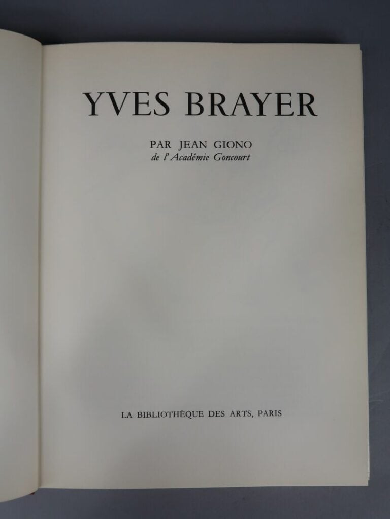 Yves BRAYER (1907-1990) - Lot de trois livres d'art comprenant : - - Yves Braye…