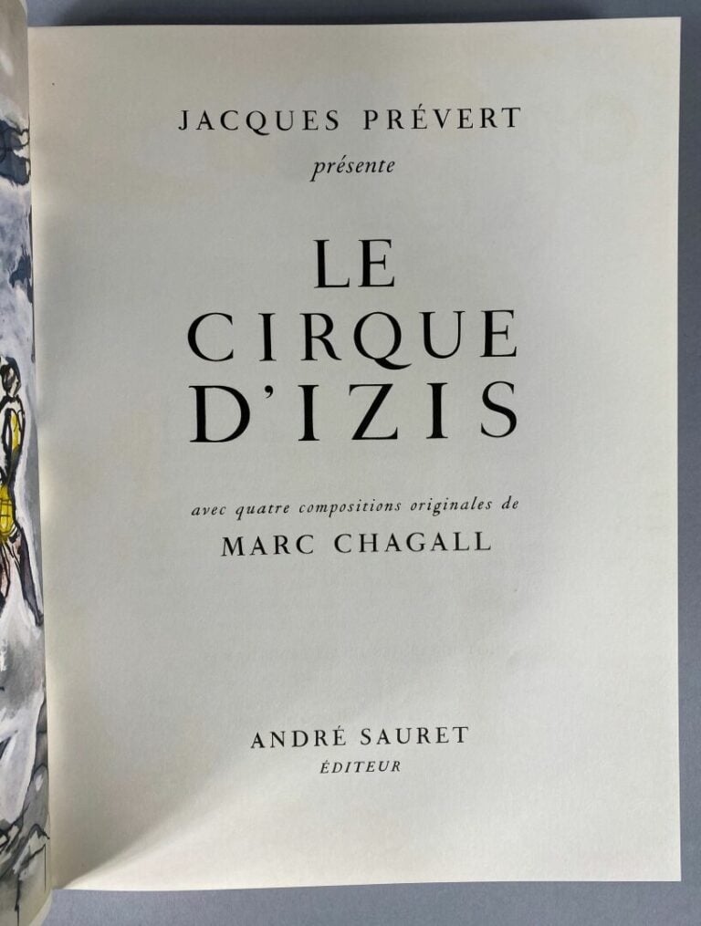 PREVERT Jacques / Izis / Chagall Marc - Le cirque d'Izis - Monte-Carlo. André S…