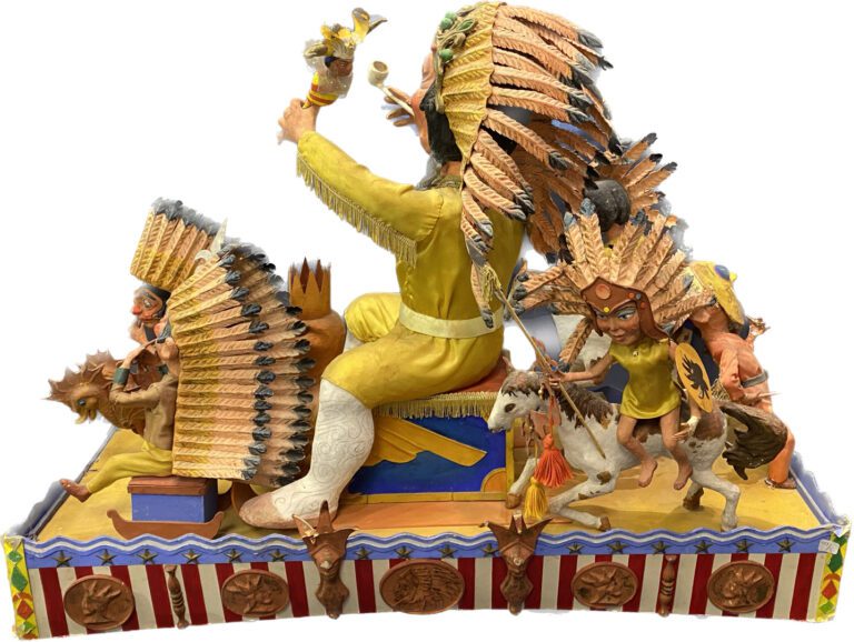 Jean-Pierre TERNENGO - Maquette de char de Carnaval en papier mâché peint polyc…