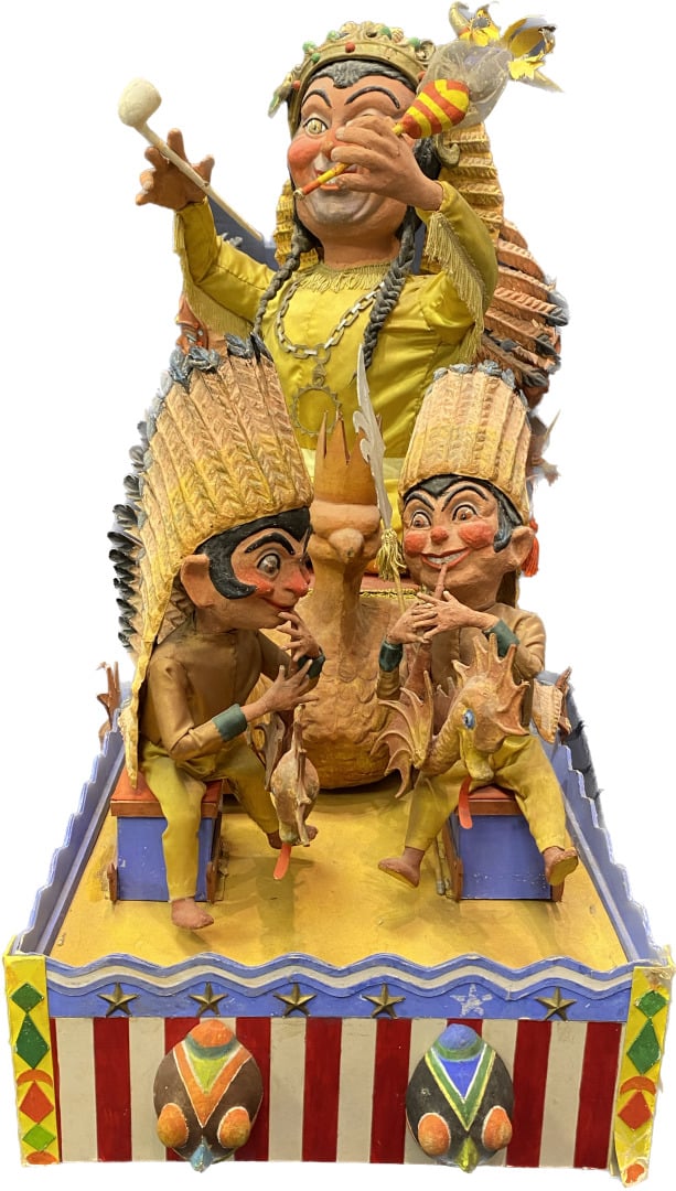 Jean-Pierre TERNENGO - Maquette de char de Carnaval en papier mâché peint polyc…