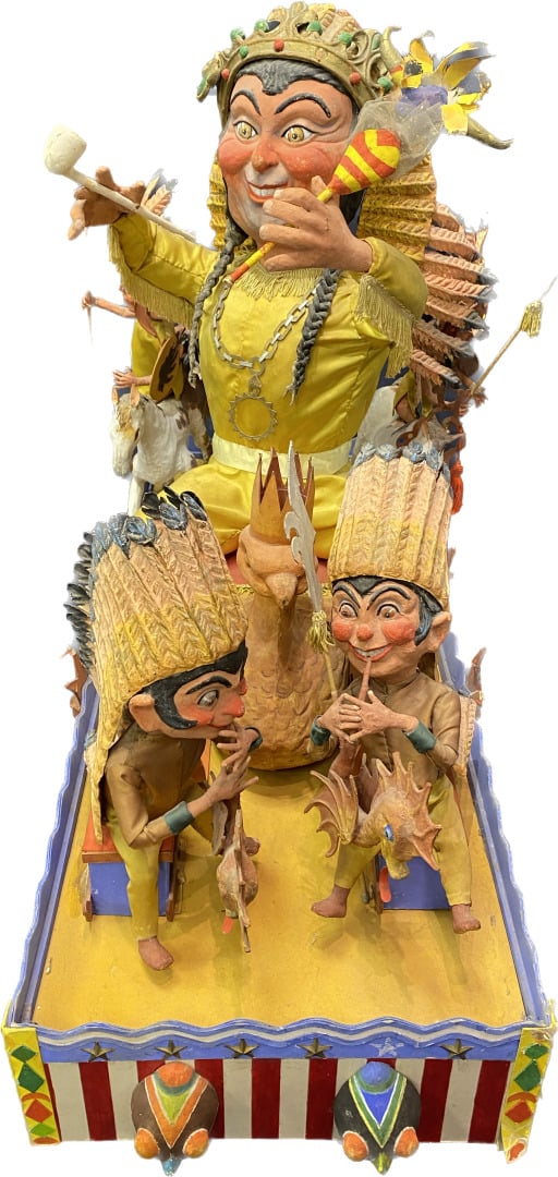 Jean-Pierre TERNENGO - Maquette de char de Carnaval en papier mâché peint polyc…