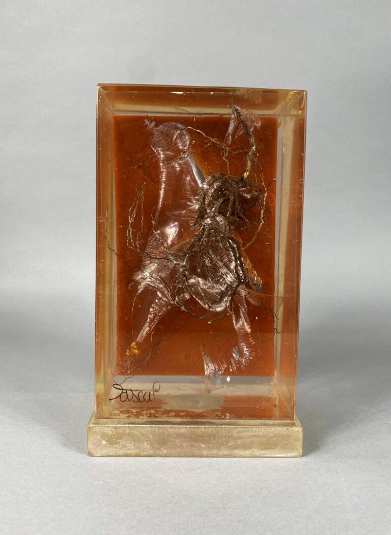 Joël PASCAL (1948) - La force - Sculpture sous résine - Signée et titrée - 25 x…