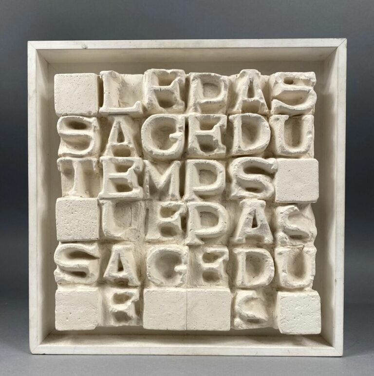 Bernard QUENTIN (1923-2020) - Le passage du temps - Bas-relief en plâtre, encad…
