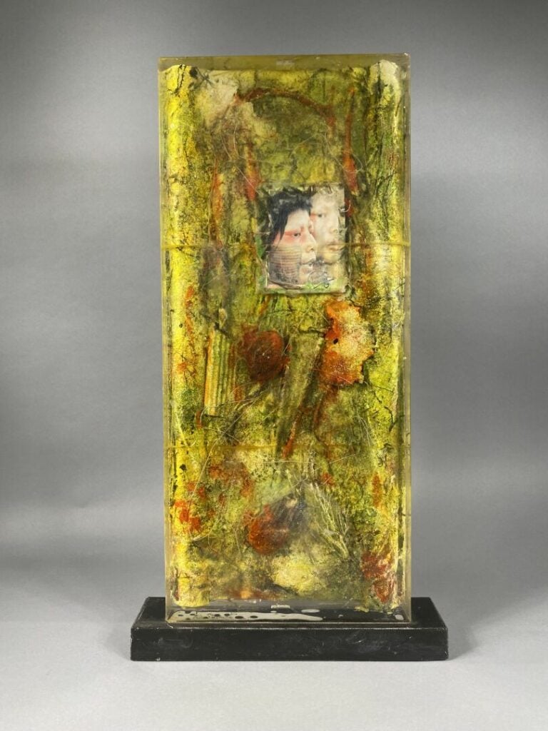 Joël PASCAL (1948) - Composition Deux visages sous résine - Signée et datée (20…