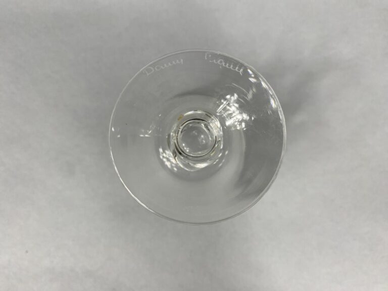DAUM France - Partie de service de verres en cristal à décor rainuré de fielts…