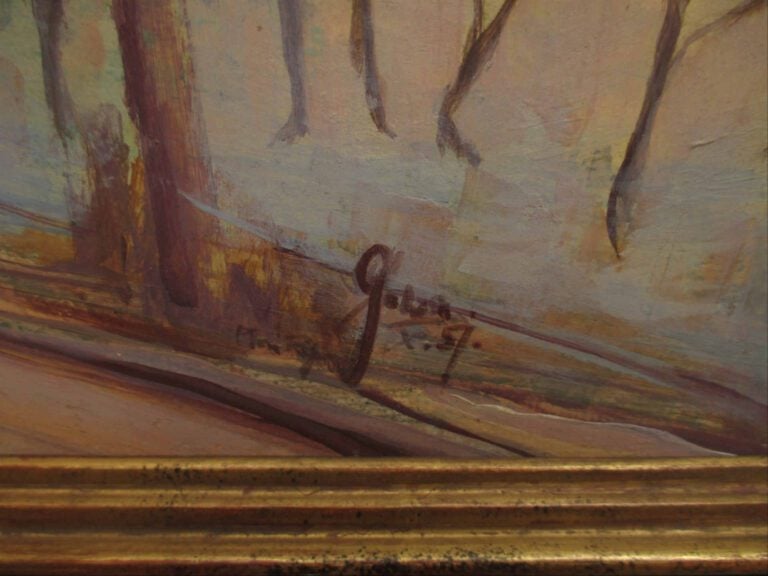 Henry GOWA (1902-1990) - Menton - Tempera sur panneau signée, datée 57 et situé…