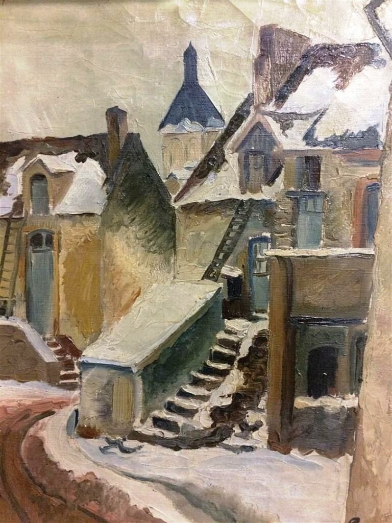 Piero PORACCIA (1893-1965). - Vue de Gargilesse, Creuse - Huile sur toile, sign…