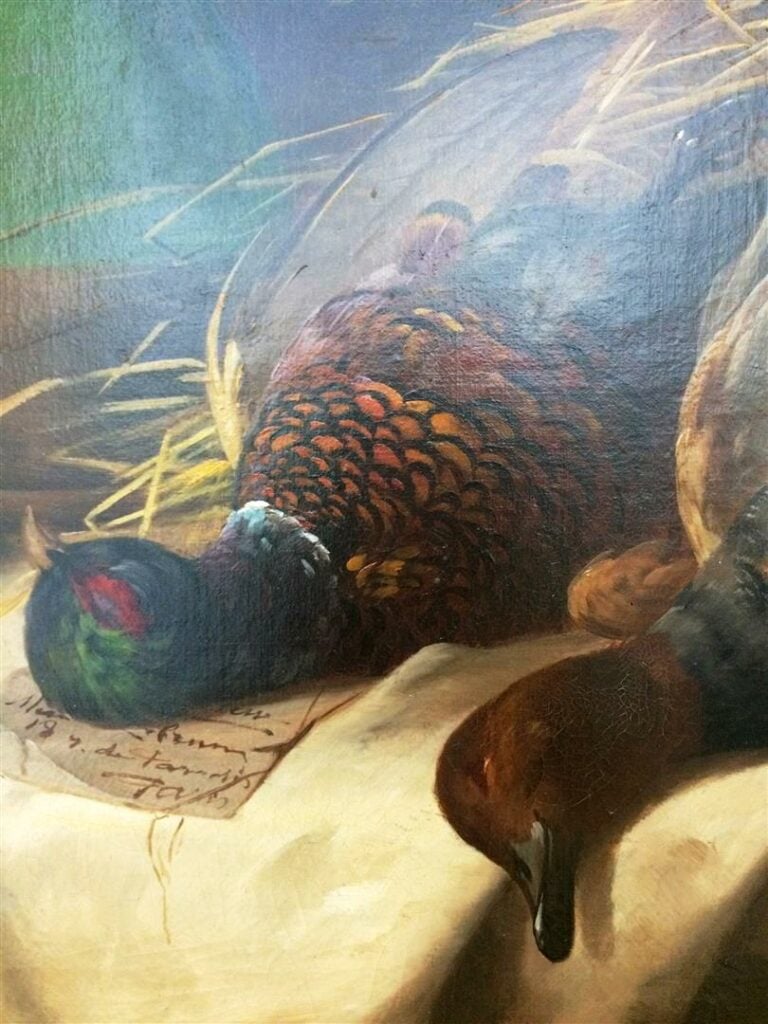 Alfred Arthur BRUNEL DE NEUVILLE (1852-1941). - Nature morte au gibier - Huile…