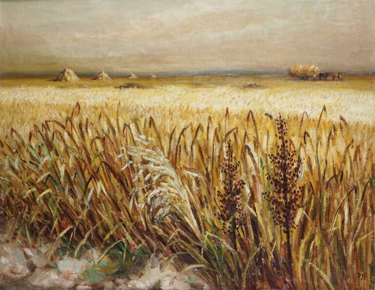 Marcel DYF (1899-1985). - Champ de blé - Huile sur toile, signée en bas à droit…