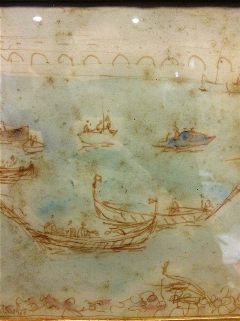 Avni ARBAS (1919-2003). - Antibes, 1916 - Dessin au feutre et rehauts d'aquarel…