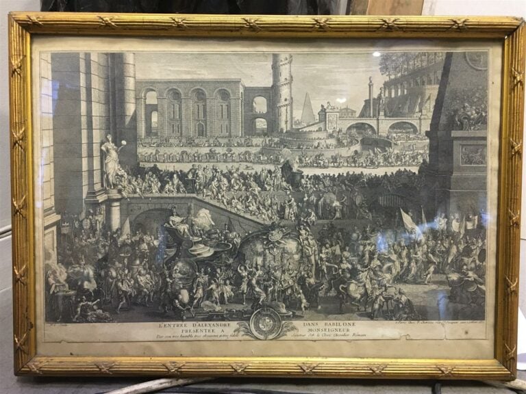 Trois gravures en noir, L'entrée du Christ à Jerusalem, L'entrée d'Alexandre da…