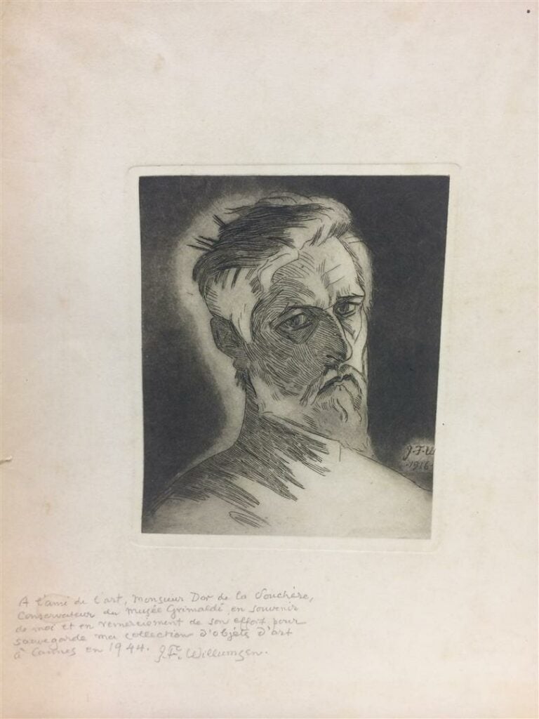 Jens-Ferdinand WILLUMSEN (1963-1958). - Autoportrait - Gravure au burin et mani…