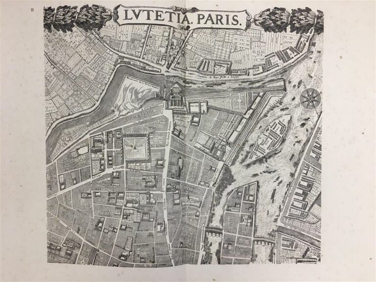 Plan de Paris de Jacques Gomboust en neuf planches, relié. - Réédition du début…