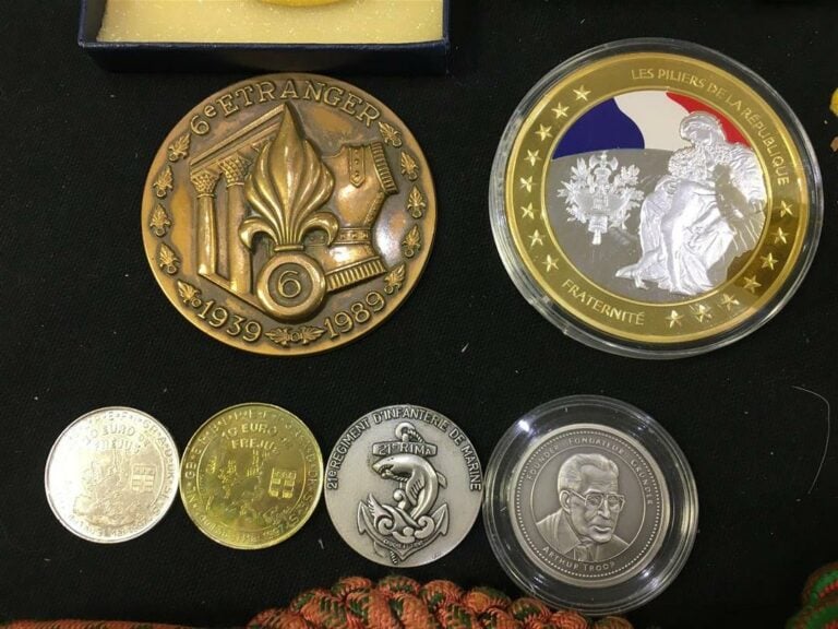 Lot de badges et médailles dont corps d'élite, Hôpital des Armées de Freiburg,…