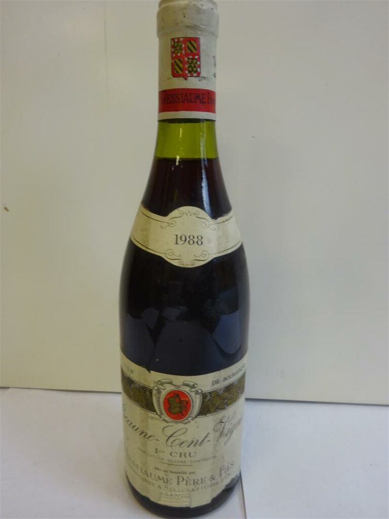 1 bouteille BEAUNE CENT DE VIGNE, 1988, Grand vin de Bourgogne, 1er Cru
