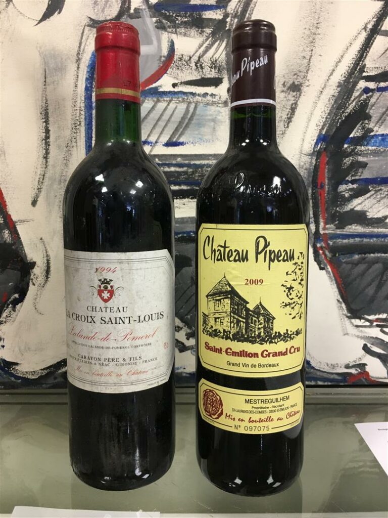 2 bouteilles, CHATEAU LA CROIX SAINT-LOUIS, Lalande-Pomerol, 1994, et CHATEAU P…