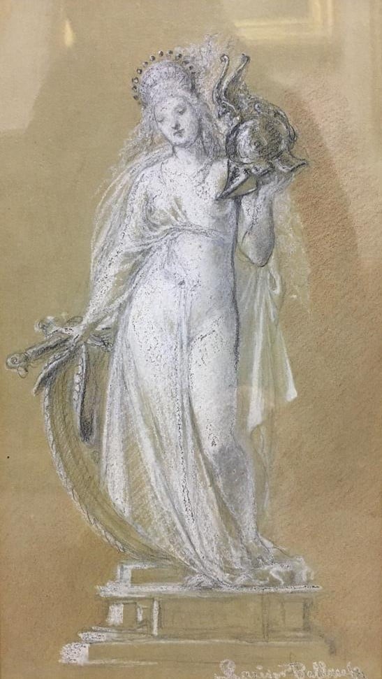 Albert-Ernest de CARRIER-BELLEUSE (1824-1887). - Junon tenant un casque (projet…