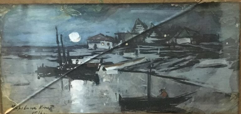 Konstantin Aleksieievitch KOROVIN (1861-1939). - Paysage de la mer Baltique enn…