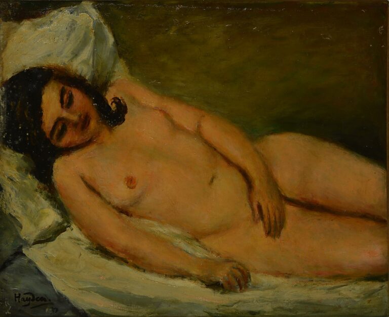 Henri HAYDEN (1882-1970). - Nu allongé, 1930 - Huile sur toile, signée en bas à…