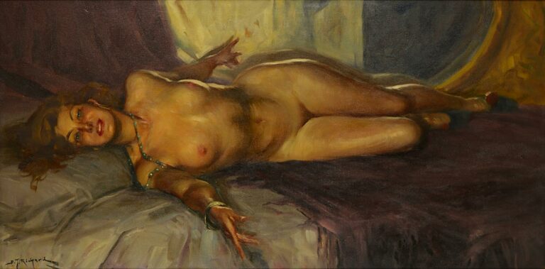 Richard DURANDO-TOGO (né en 1910). - Nu allongé - Huile sur toile, signée en ba…