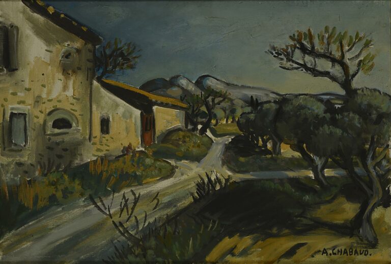 Auguste CHABAUD (1882-1955). - Paysage provençal - Huile sur toile, signée en b…