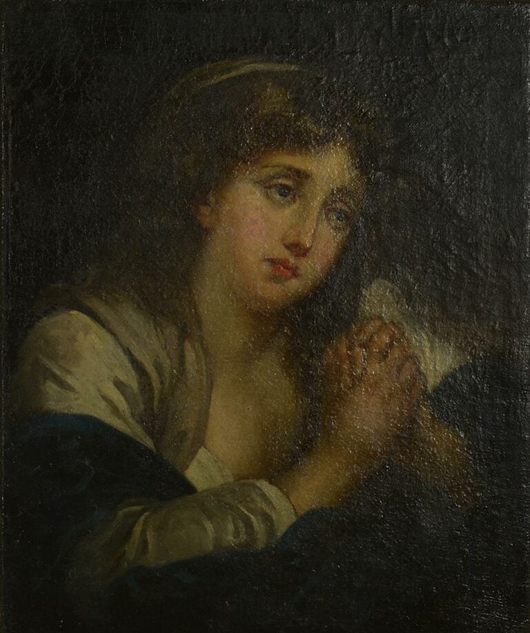 Ecole française du début du XIXème siècle, suiveur de Jean-Baptiste GREUZE. - J…