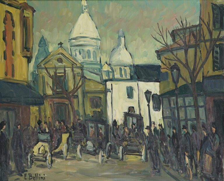 Emmanuel BELLINI (1904-1989). - Montmartre, l'église Saint-Pierre de Montmartre…
