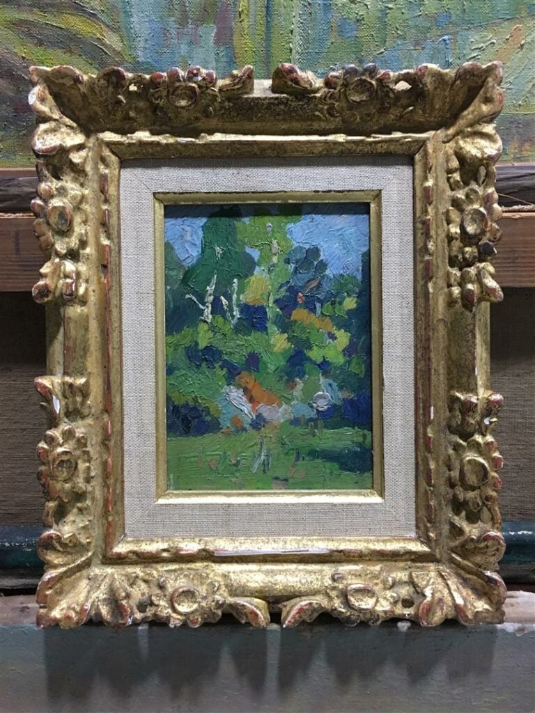 Buckley MACGURRIN (1896-1971). - Paysage - Huile sur panneau, signée au dos. -…