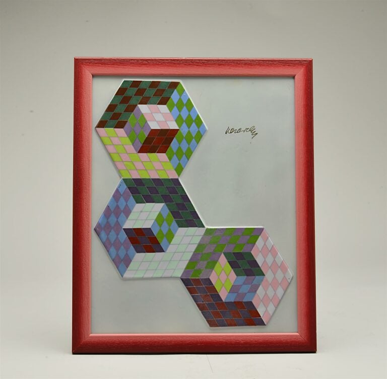 Victor VASARELY (1906-1997). - Composition Hexa-3, ou Hommage aux Chemins de fe…