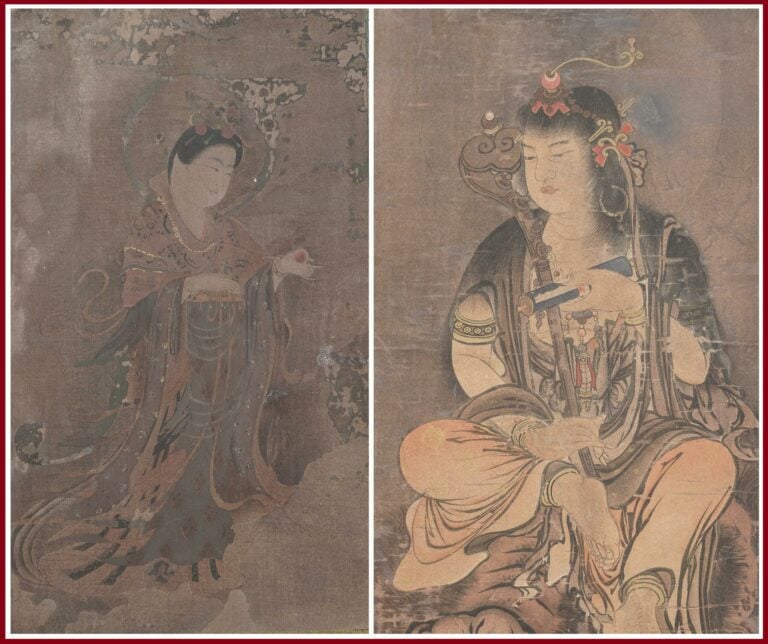 LOT DE DEUX (2) PIECES ENCADREES - Japon, Période Meiji - Toutes deux quadrangu…