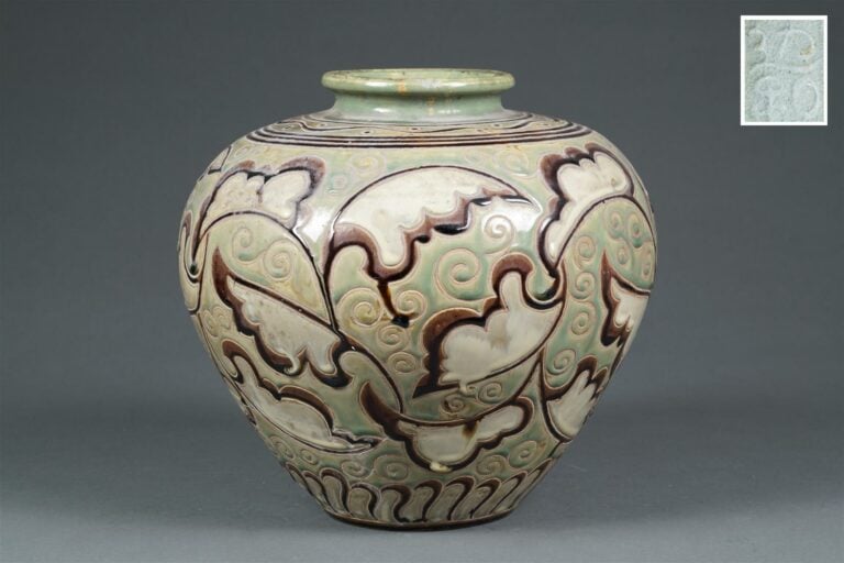VASE OVOIDE PROBABLEMENT EN GRES DE BIEN HOA ?? - Vietnam / Indochine, Epoque X…