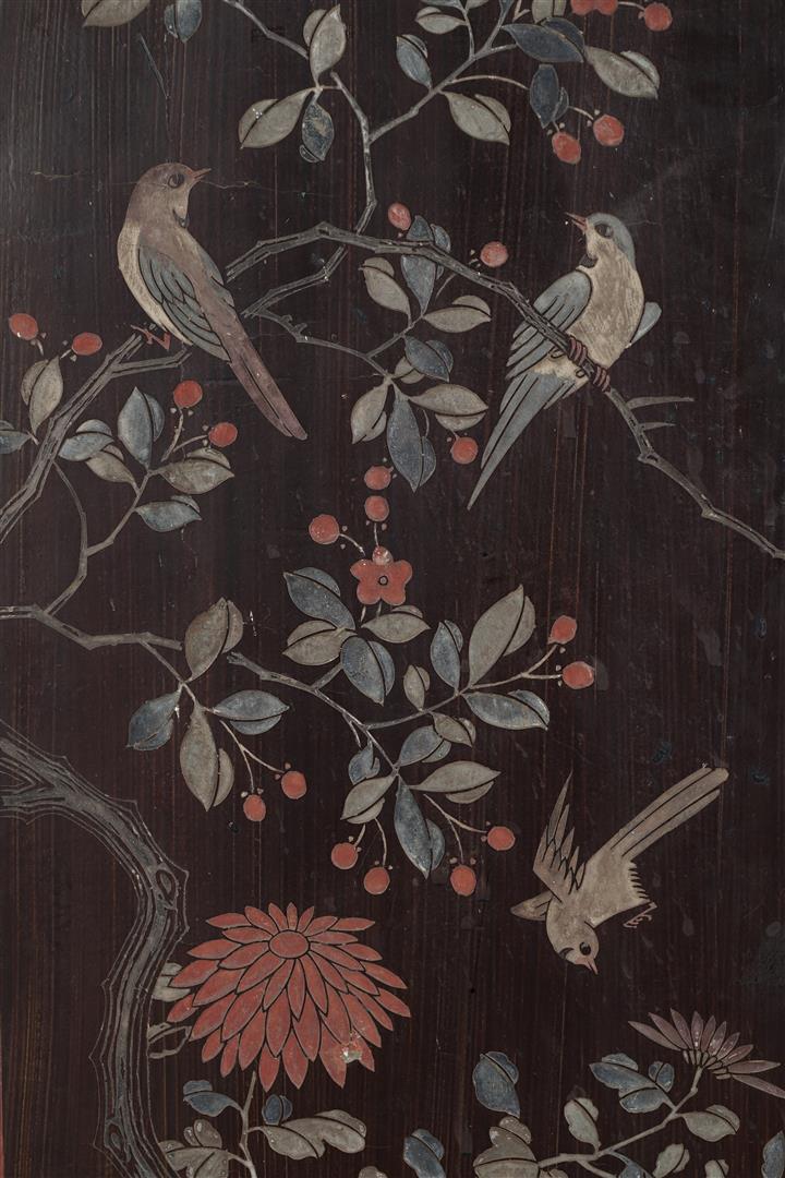 GRAND PARAVENT A QUATRE FEUILLES EN LAQUE DE TYPE COROMANDEL - Chine ou Vietnam…