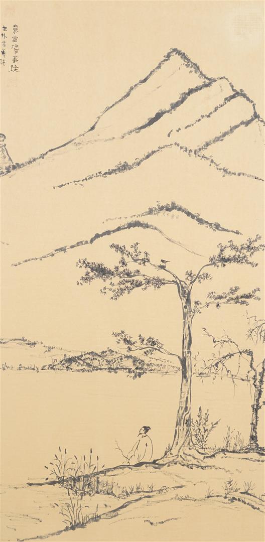 LOT DE DEUX (2) ENCRES SUR PAPIER - Chine, Première moitié du XXe siècle - Quad…