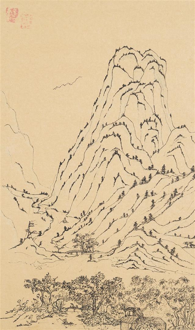 LOT DE DEUX (2) ENCRES SUR PAPIER - Chine, Première moitié du XXe siècle - Quad…