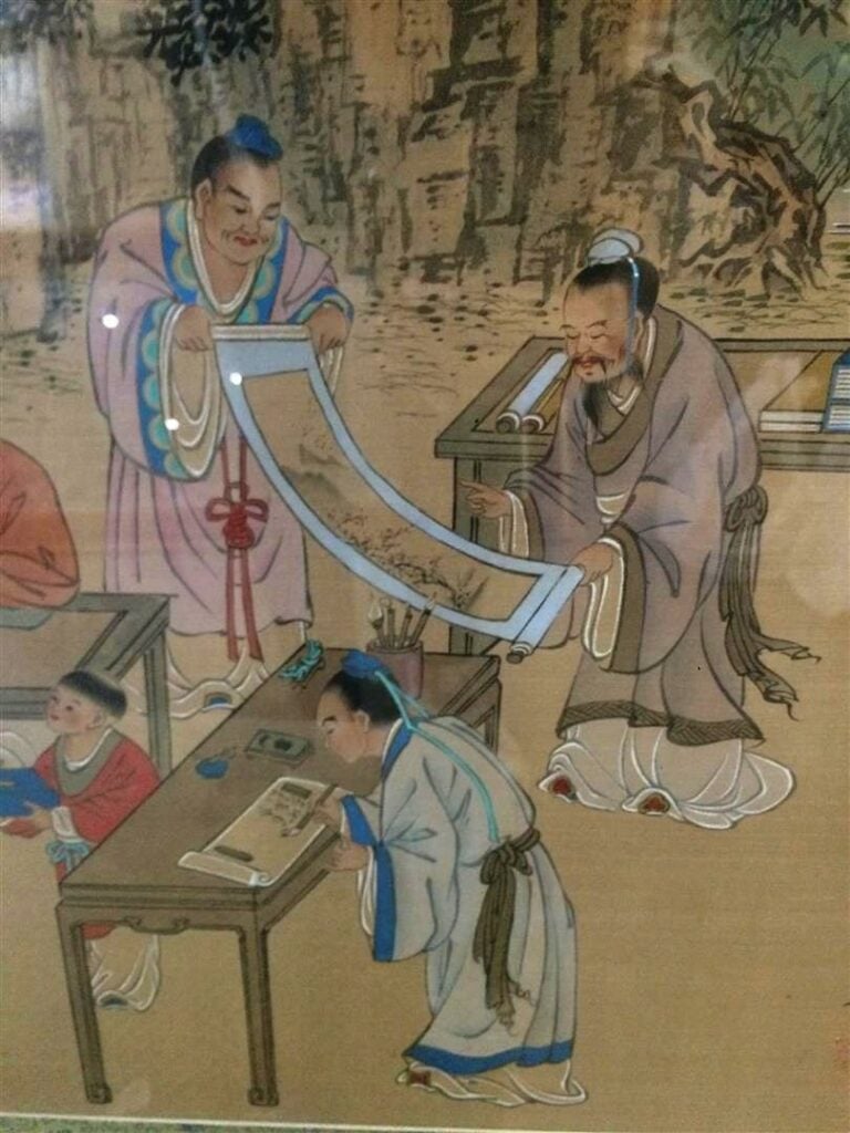 ENCRE ET COULEURS SUR PAPIER DONNANT A VOIR DES LETTRES - Chine, Vers 1900 - Po…