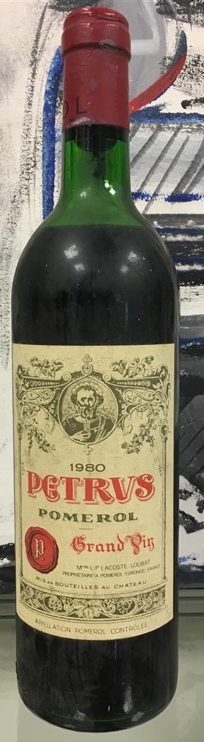 1 bouteille, CHATEAU PETRUS, Pomerol, 1980 (légèrement basse).