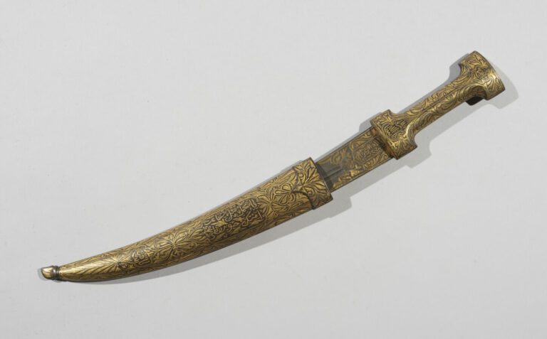 Dague Ottomane - Acier en partie damasquiné d'or - Turquie, XIXe siècle - Longu…