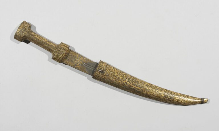 Dague Ottomane - Acier en partie damasquiné d'or - Turquie, XIXe siècle - Longu…