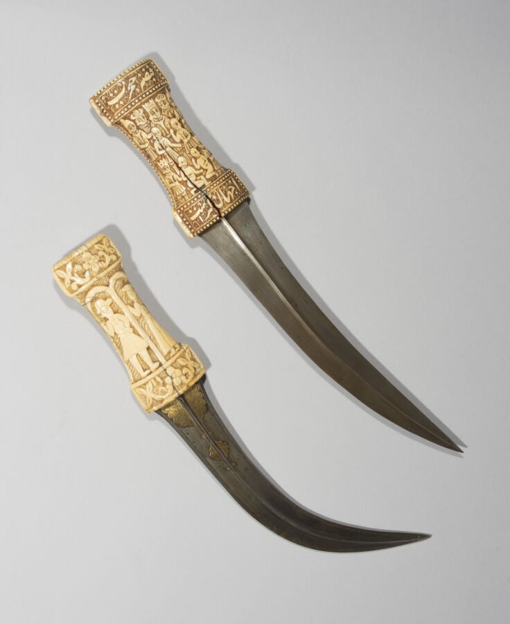 Khanjar Qadjar - Ivoire marin sculpté, acier - Iran, XIXe siècle, période Qadja…