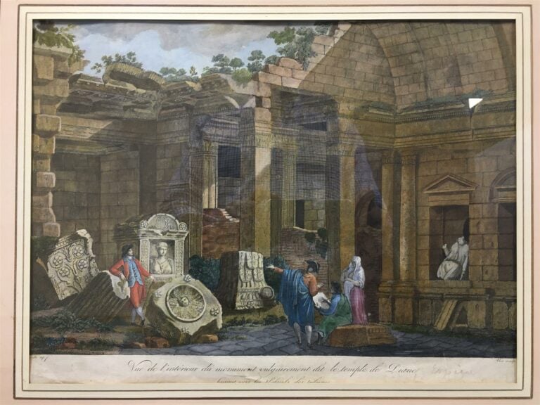 Ensemble de neuf gravures en couleurs, "Vues d'optique".